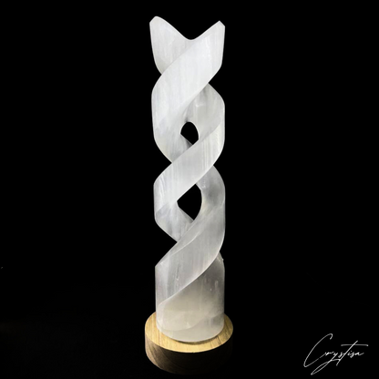 Lampe de Nuit spirale en Sélénite
