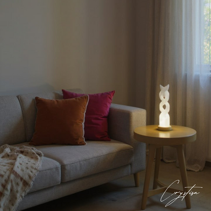Lampe de Nuit spirale en Sélénite